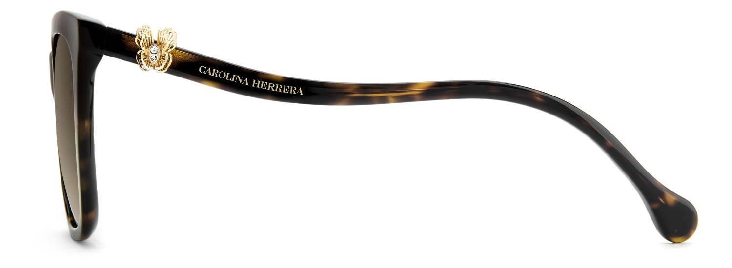 Sunglasses Carolina Herrera Her 0394/G 208864 086 HA color havana shape rectangle lenses brown shaded