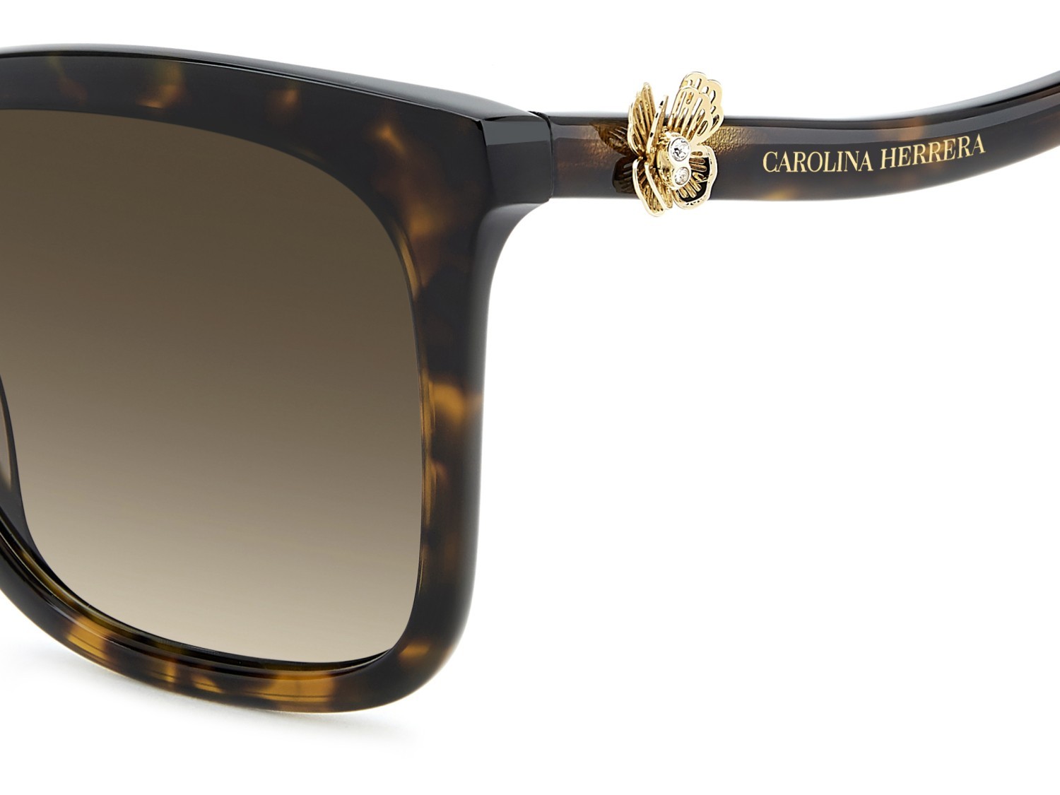 Sunglasses Carolina Herrera Her 0394/G 208864 086 HA color havana shape rectangle lenses brown shaded