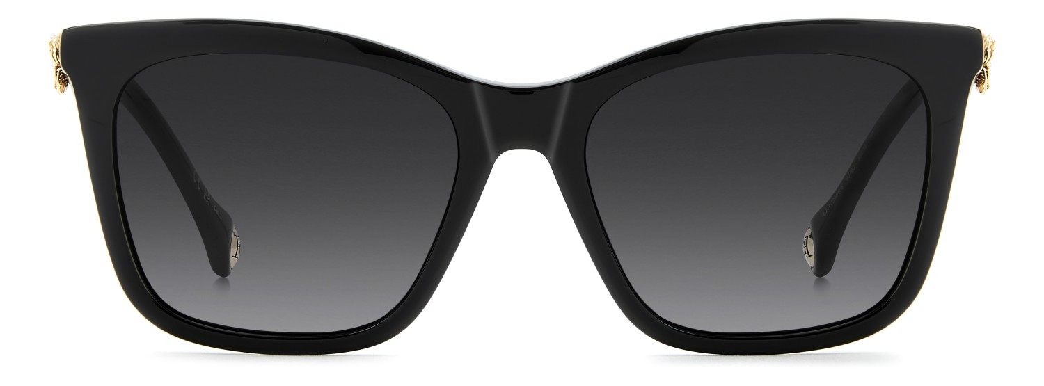 Sunglasses Carolina Herrera Her 0394/G 208864 807 9O color black shape rectangle lenses dark grey shaded