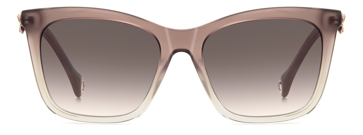 Occhiali da sole Carolina Herrera Her 0394/G 208864 FWM 3X colore nude forma rettangolare lenti pink doubleshade