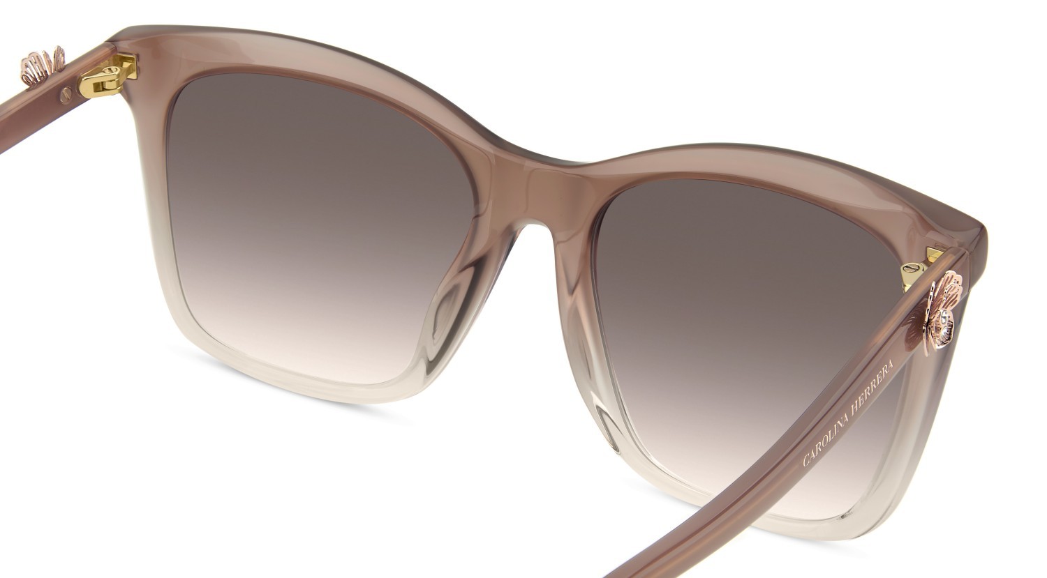 Occhiali da sole Carolina Herrera Her 0394/G 208864 FWM 3X colore nude forma rettangolare lenti pink doubleshade