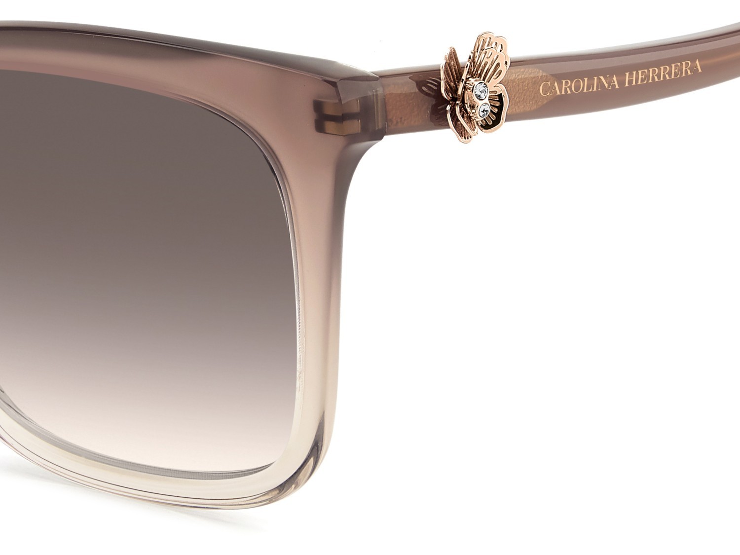 Occhiali da sole Carolina Herrera Her 0394/G 208864 FWM 3X colore nude forma rettangolare lenti pink doubleshade