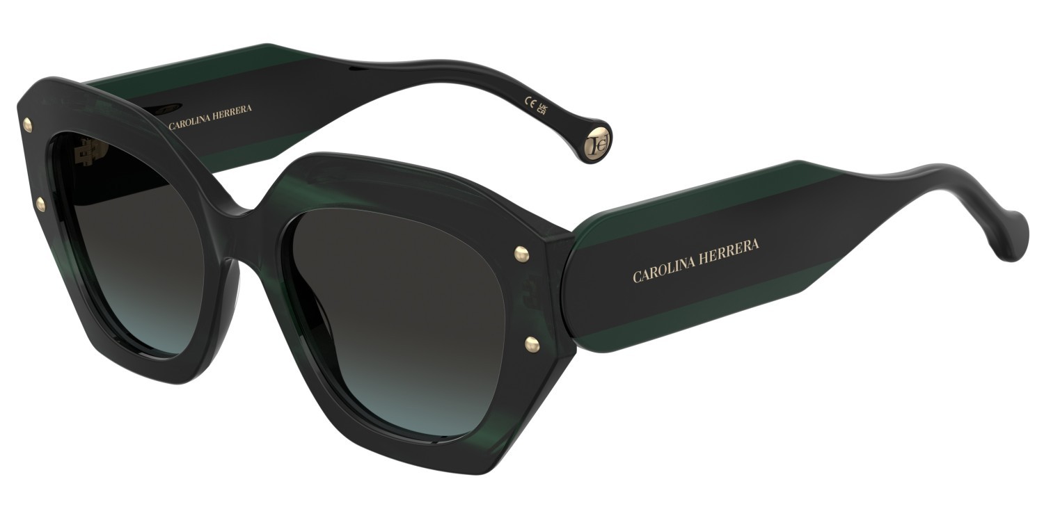 Sonnenbrillen Carolina Herrera Her 0365/S 208865 6AK I7 farbe green horn form quadratisch gläser grey petrol
