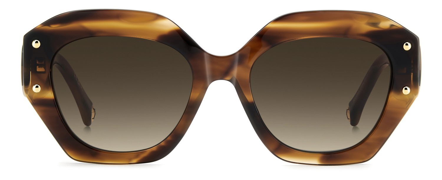 Sonnenbrillen Carolina Herrera Her 0365/S 208865 EX4 HA farbe brown horn form quadratisch gläser brown shaded