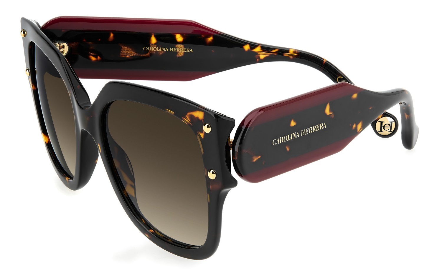 Occhiali da sole Carolina Herrera Her 0366/S 208866 086 HA colore havana forma quadrato lenti brown shaded