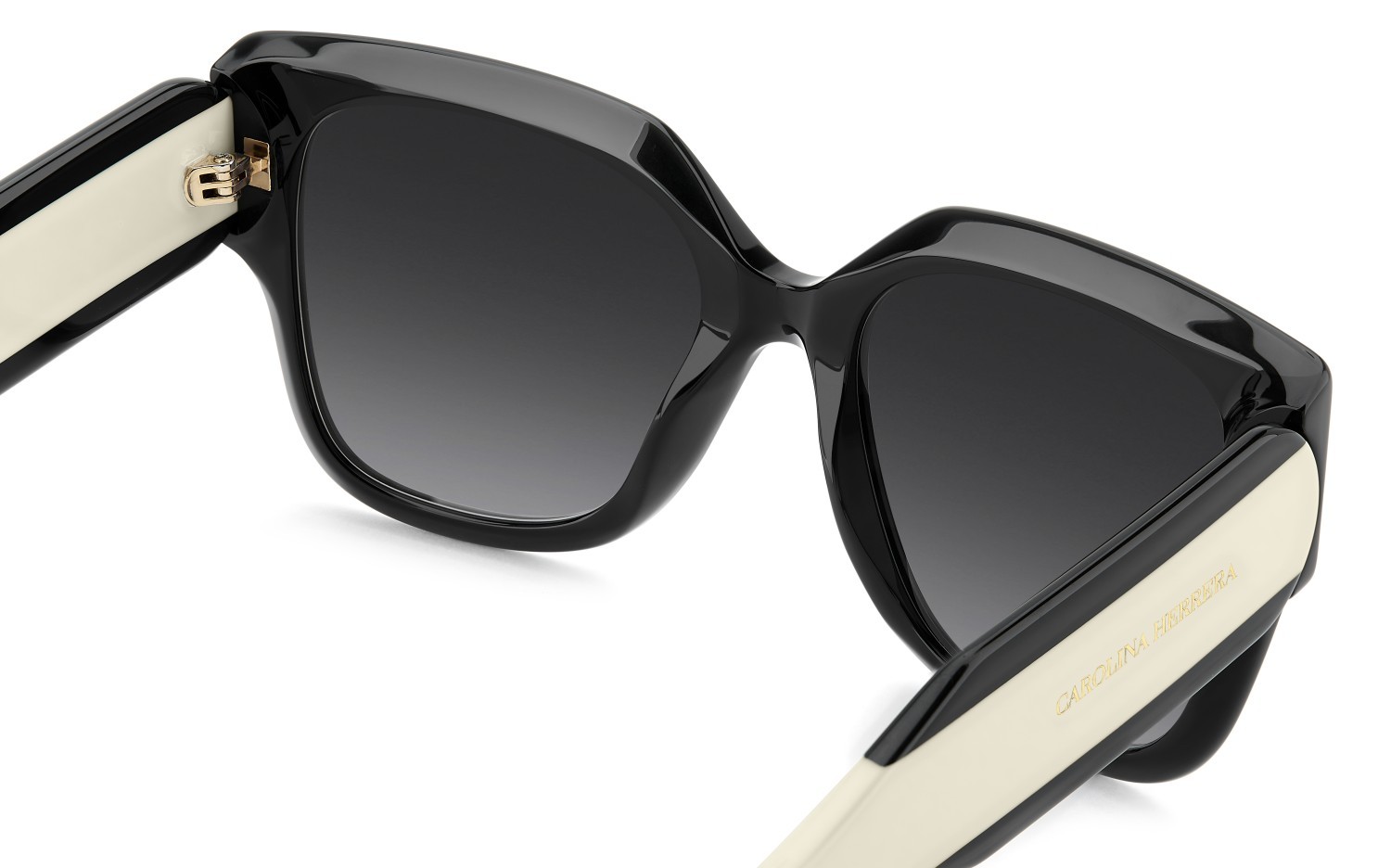 Occhiali da sole Carolina Herrera Her 0366/S 208866 80S 9O colore black white forma quadrato lenti dark grey shaded