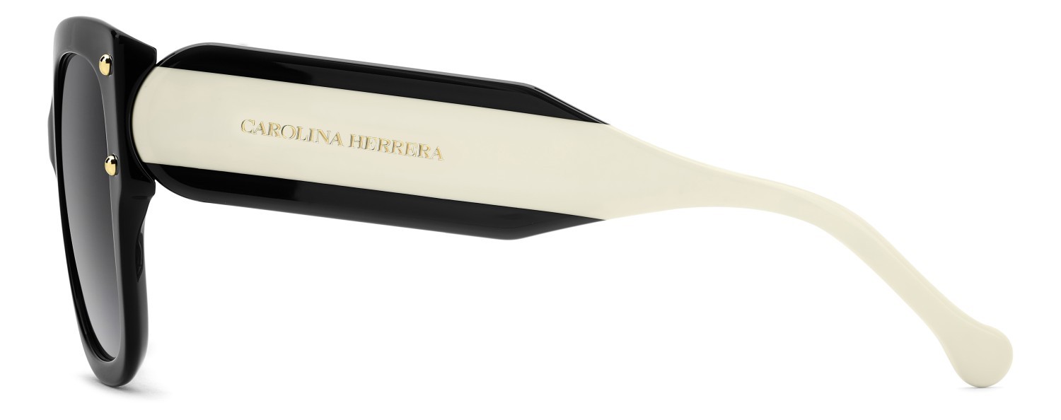 Occhiali da sole Carolina Herrera Her 0366/S 208866 80S 9O colore black white forma quadrato lenti dark grey shaded