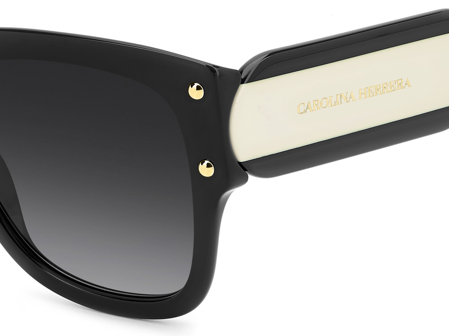 Occhiali da sole Carolina Herrera Her 0366/S 208866 80S 9O colore black white forma quadrato lenti dark grey shaded