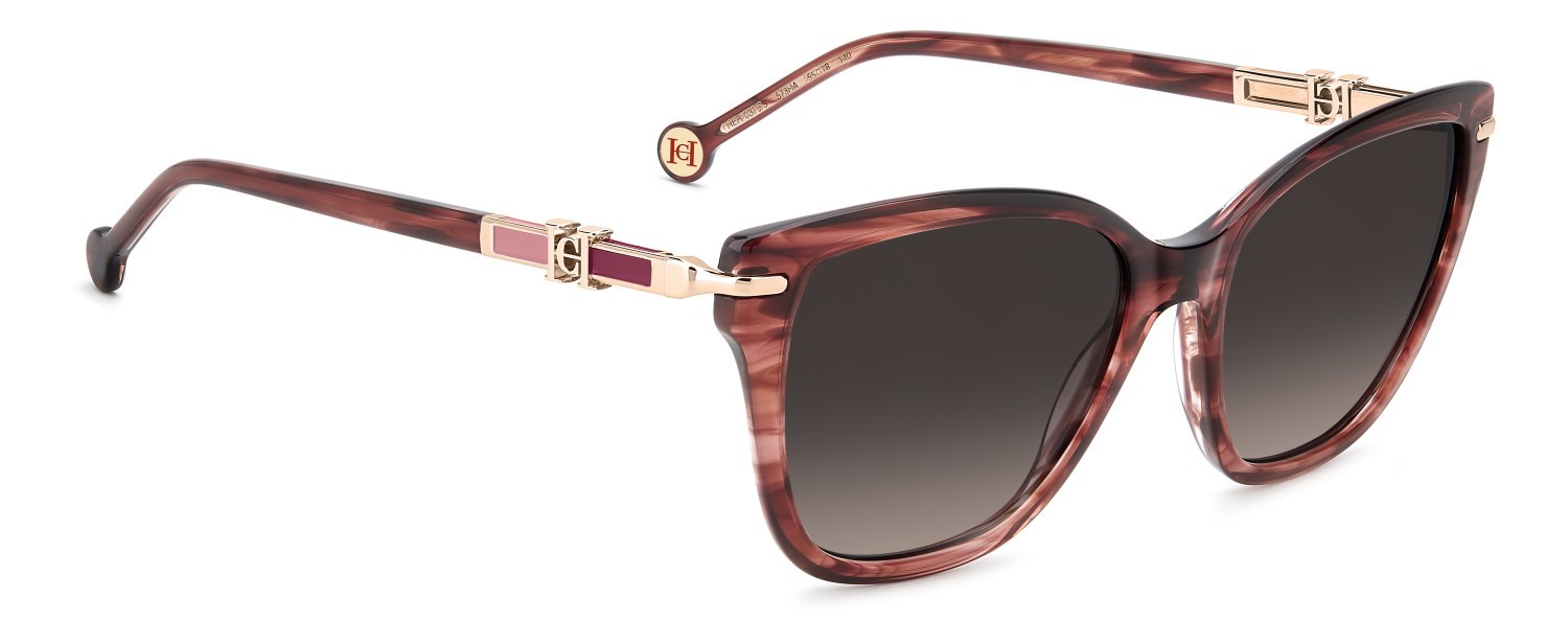 Occhiali da sole Carolina Herrera Her 0379/S 208867 573 HA colore red horn forma cat eye lenti brown shaded