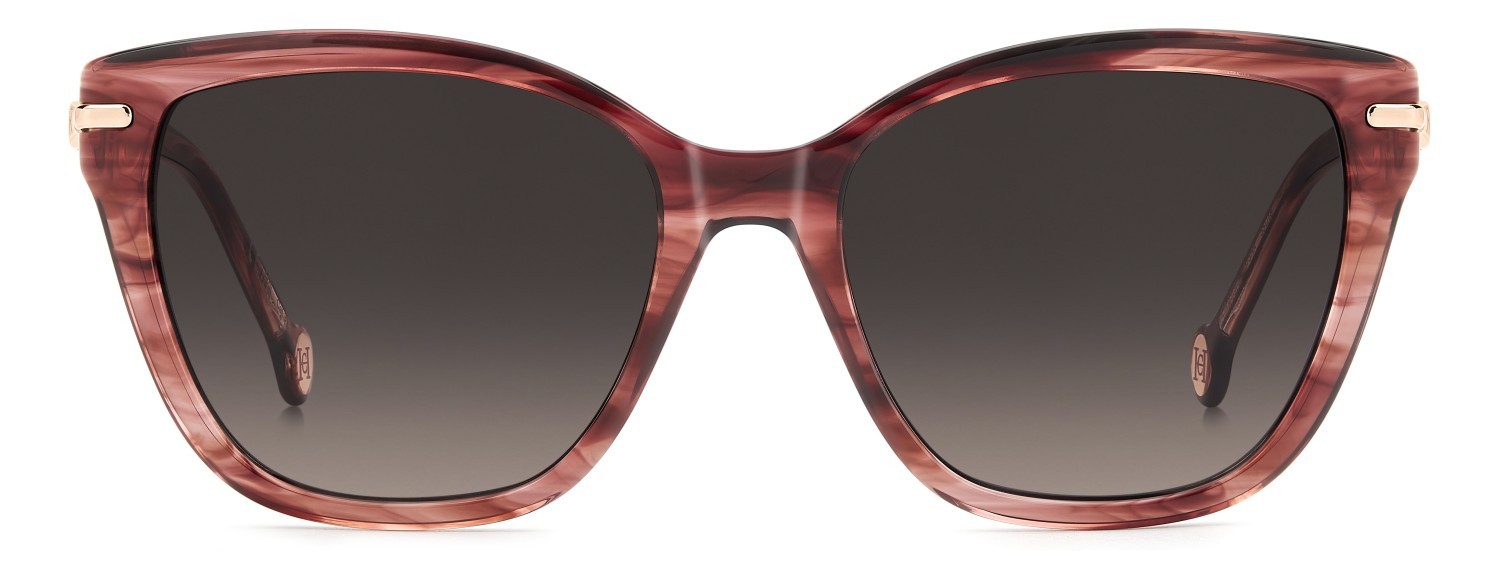 Occhiali da sole Carolina Herrera Her 0379/S 208867 573 HA colore red horn forma cat eye lenti brown shaded