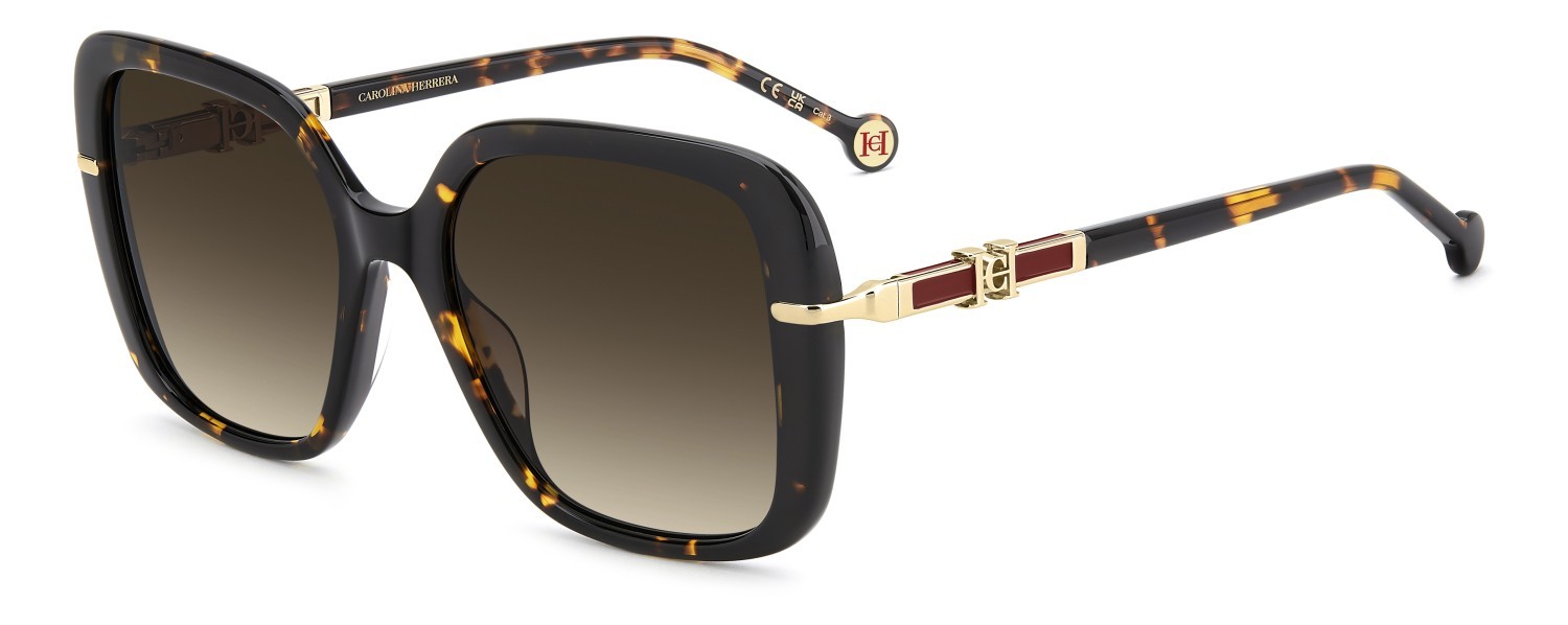 Sunglasses Carolina Herrera Her 0380/G 208868 086 HA color havana shape square lenses brown shaded
