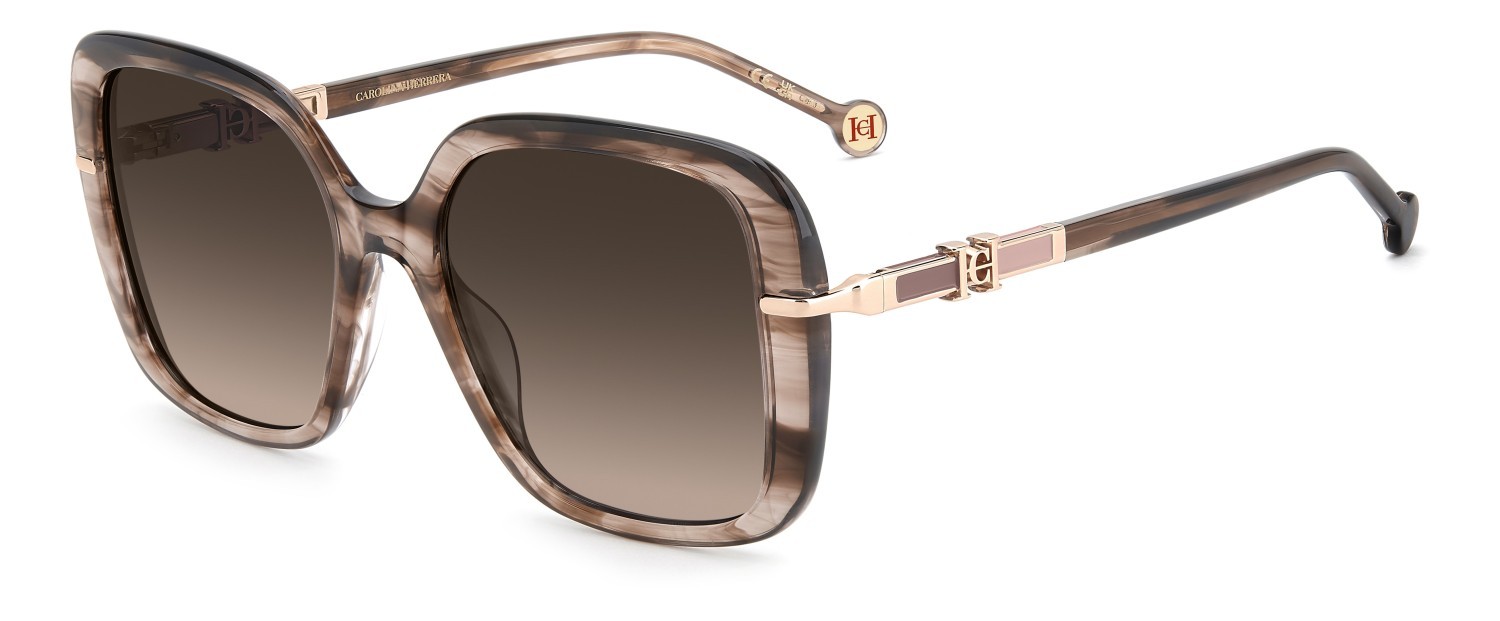 Sonnenbrillen Carolina Herrera Her 0380/G 208868 EX4 HA farbe brown horn form quadratisch gläser brown shaded