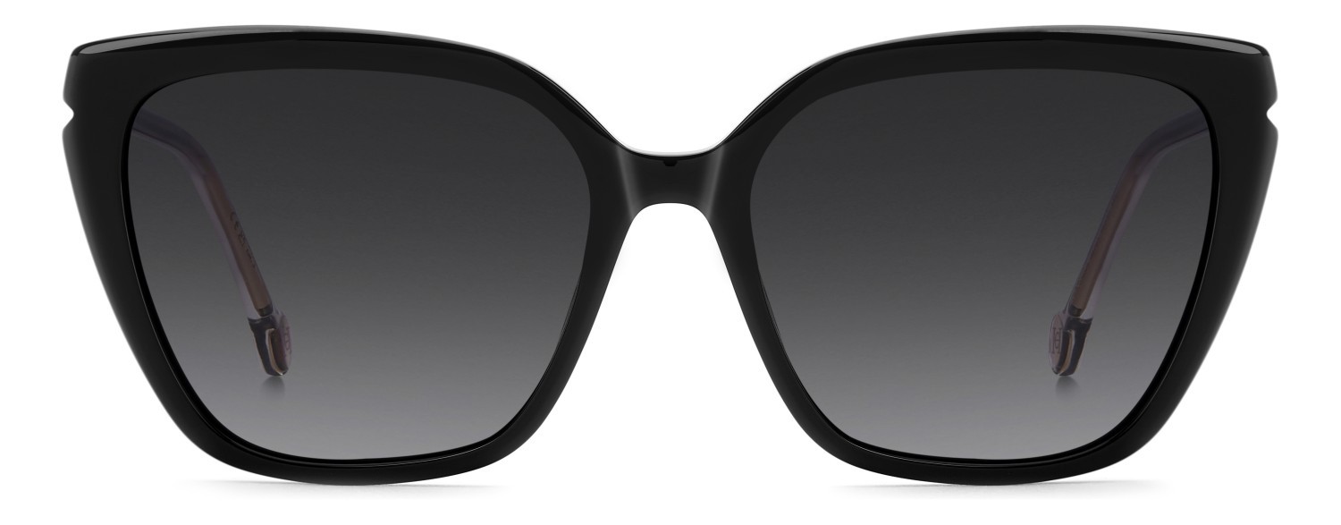 Occhiali da sole Carolina Herrera Her 0385/S 208869 807 9O colore black forma cat eye lenti dark grey shaded