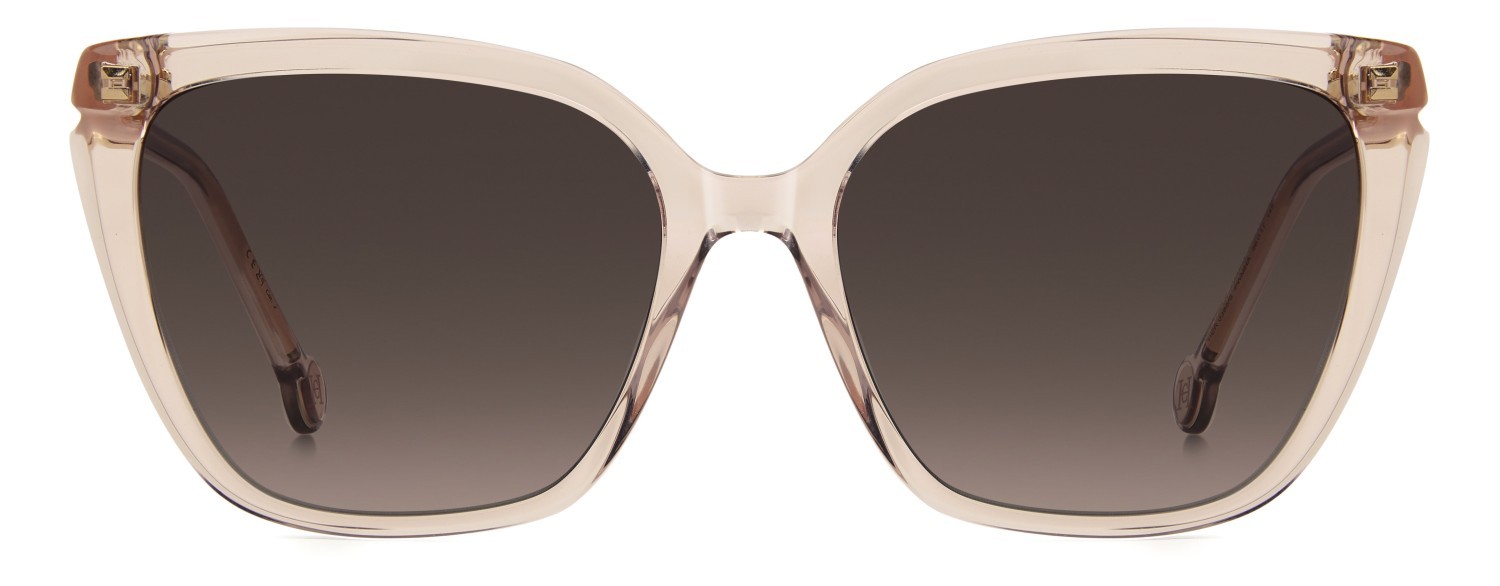 Occhiali da sole Carolina Herrera Her 0385/S 208869 FWM HA colore nude forma cat eye lenti brown shaded