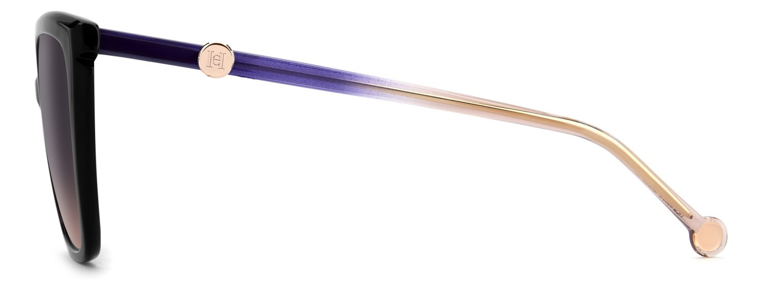 Occhiali da sole Carolina Herrera Her 0385/S 208869 OFE TP colore plum black forma cat eye lenti fulmini ml green