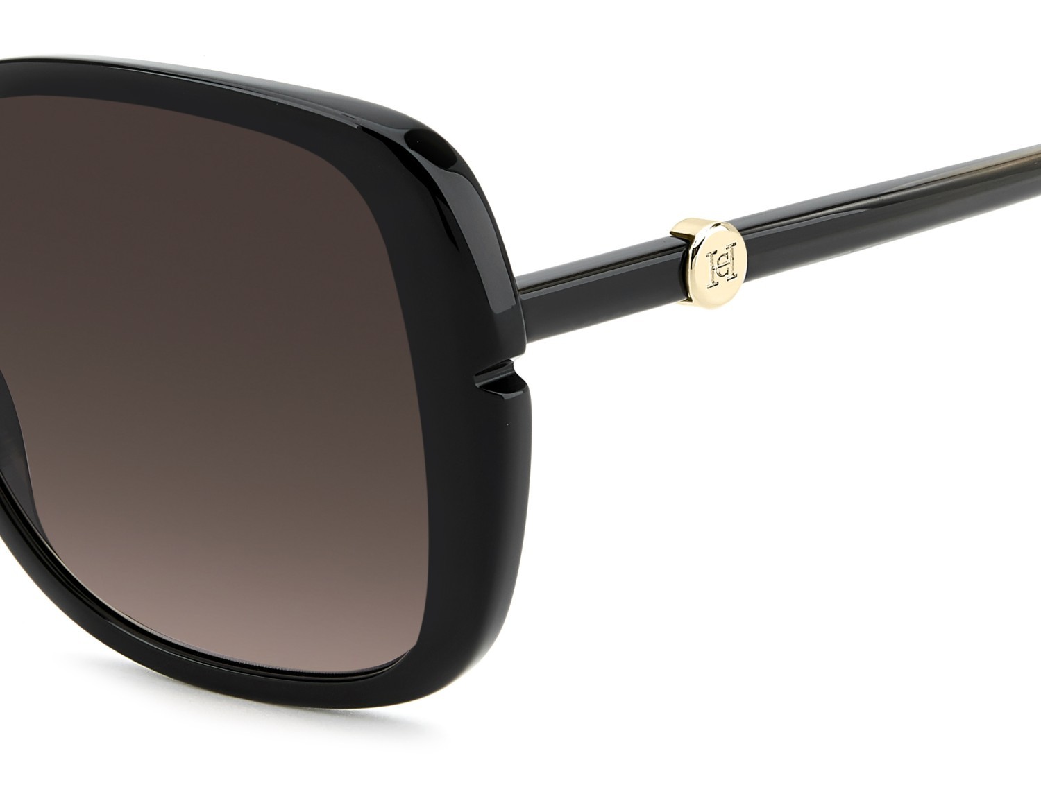Occhiali da sole Carolina Herrera Her 0386/S 208870 807 HA colore black forma quadrato lenti brown shaded