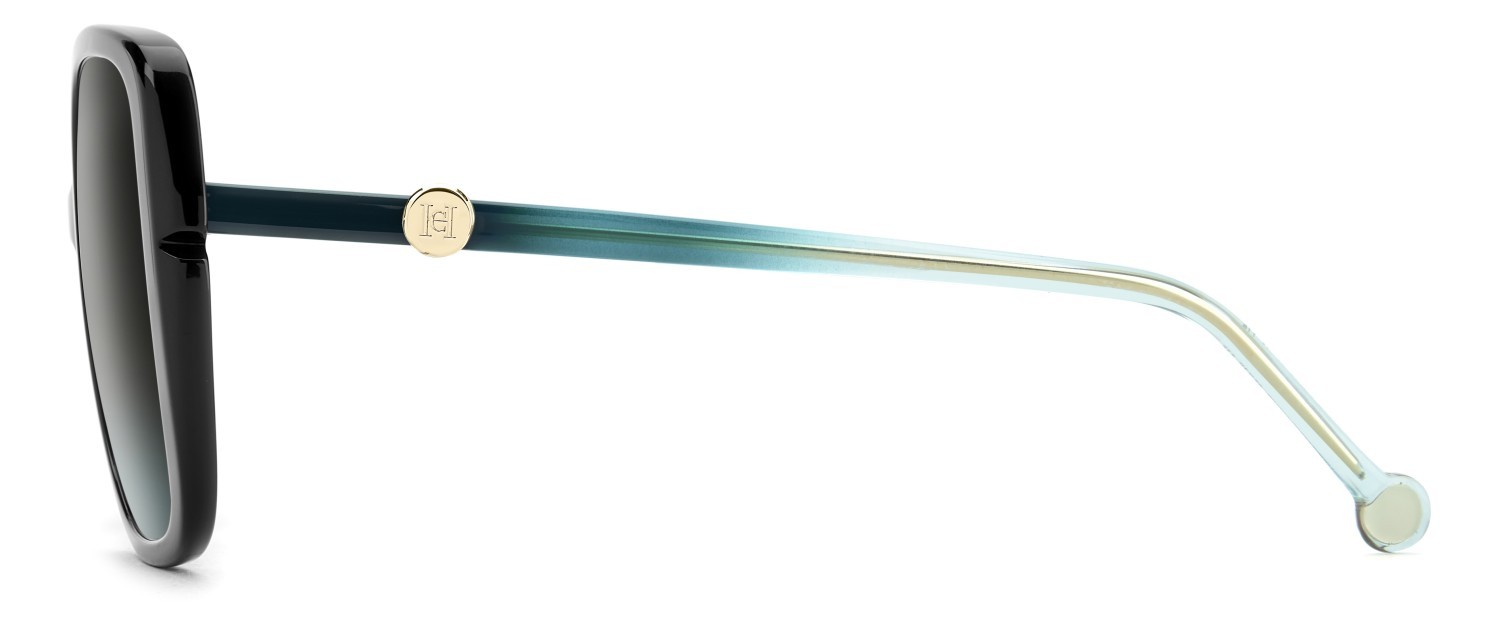 Occhiali da sole Carolina Herrera Her 0386/S 208870 YCX I7 colore teal black forma quadrato lenti grey petrol