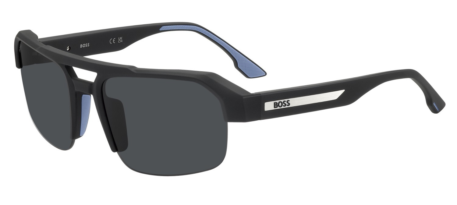 Occhiali da sole Hugo Boss 1908/S 208875 807 IR colore black forma quadrato lenti grey