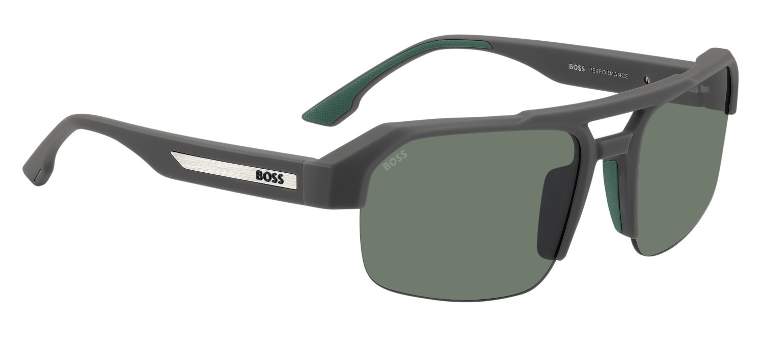 Occhiali da sole Hugo Boss 1908/S 208875 KB7 QT colore grey forma quadrato lenti green