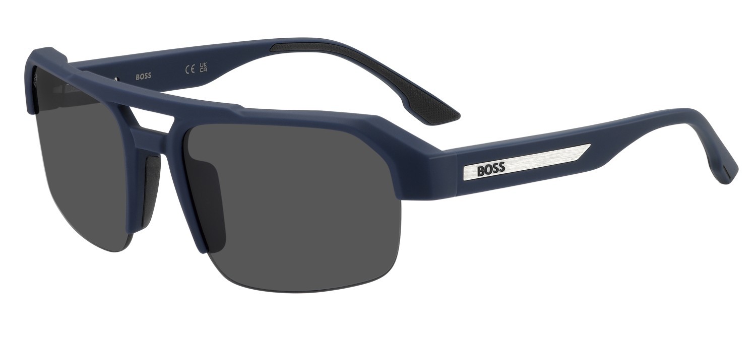 Occhiali da sole Hugo Boss 1908/S 208875 PJP IR colore blue forma quadrato lenti grey