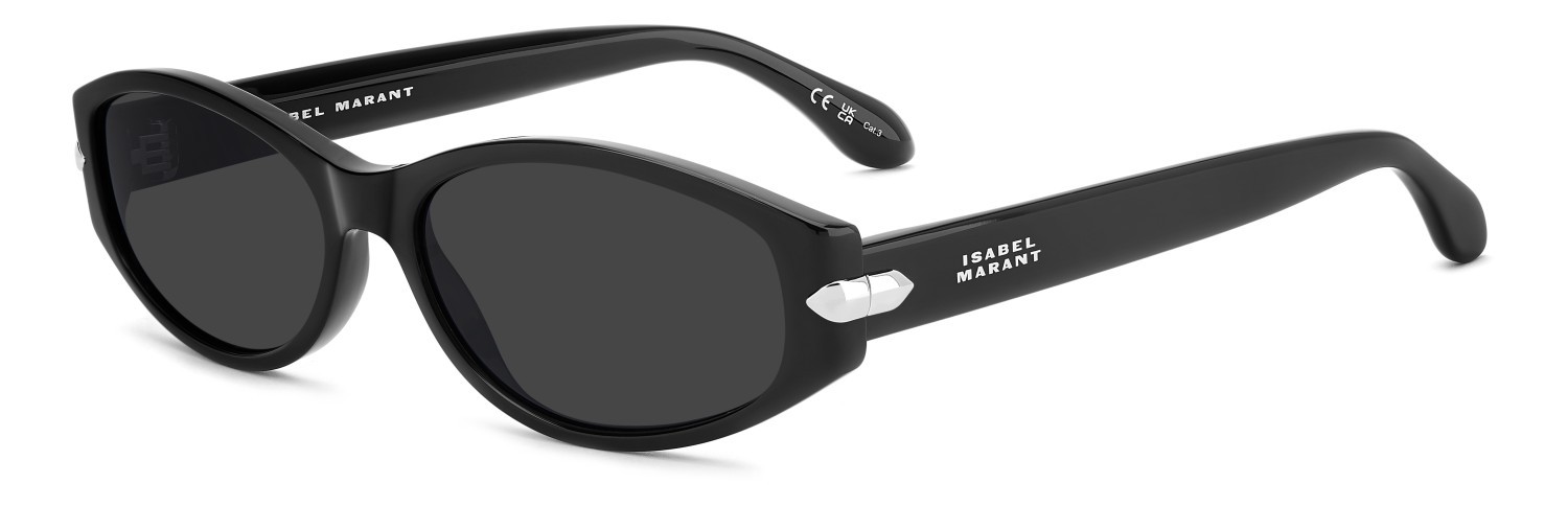 Sunglasses Isabel Marant Im 0265/S 208876 807 IR color black shape oval lenses grey