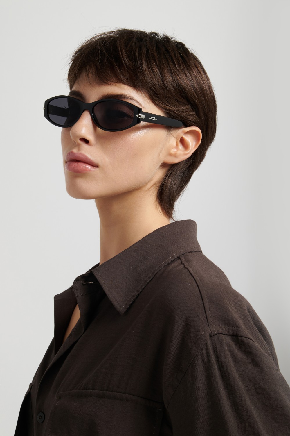 Sunglasses Isabel Marant Im 0265/S 208876 807 IR color black shape oval lenses grey