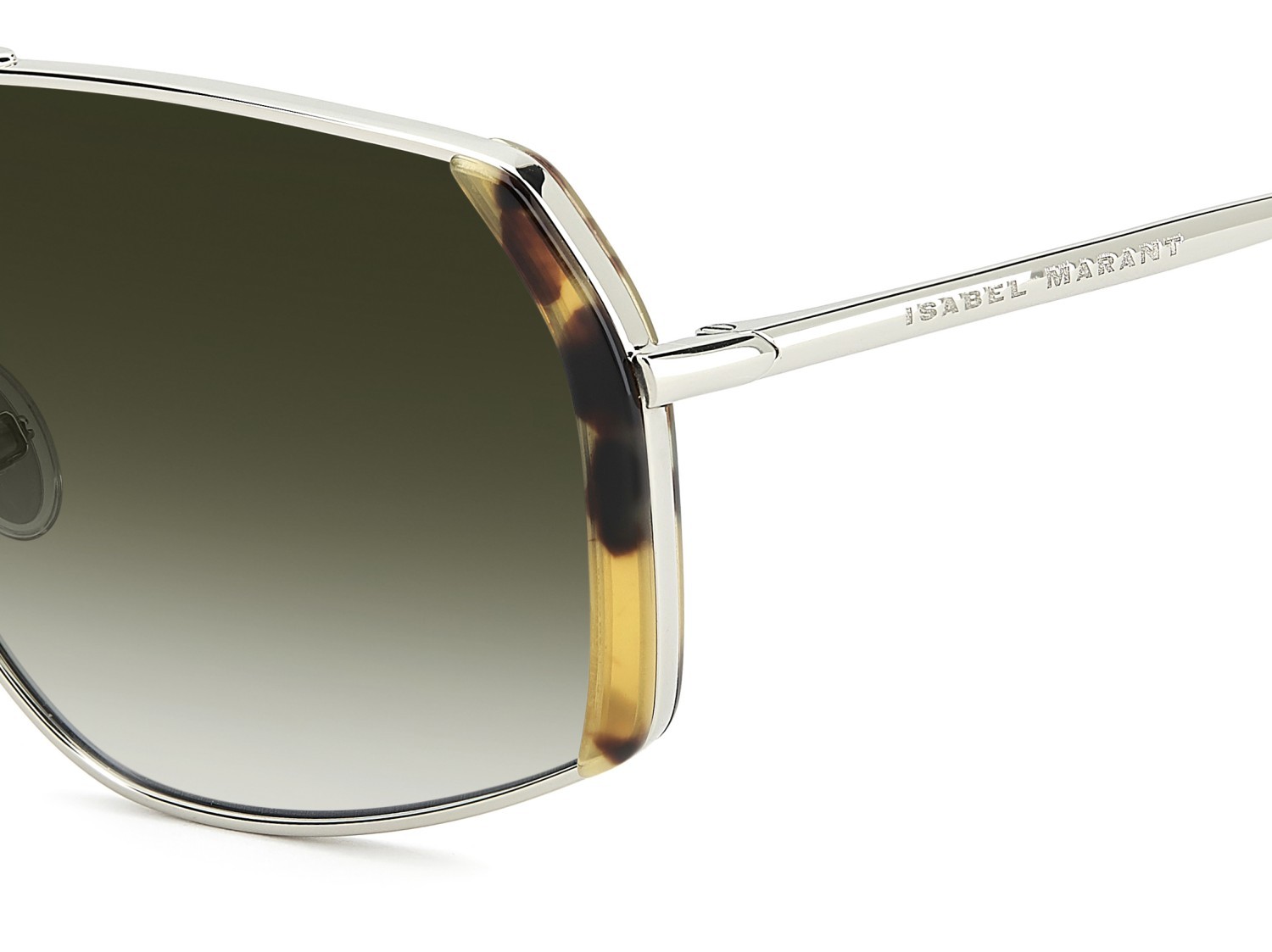 Sunglasses Isabel Marant Im 0261/S 208877 HBN 9K color yellow havana palladium shape aviator lenses green shaded