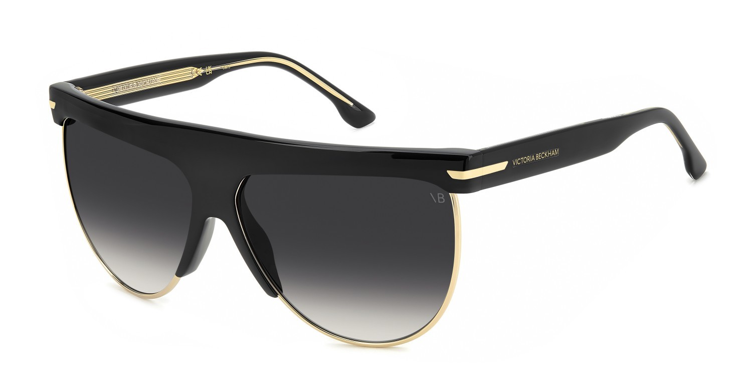 Sunglasses Victoria Beckham Vb 7005/S 208879 807 9O color black shape aviator lenses dark grey shaded