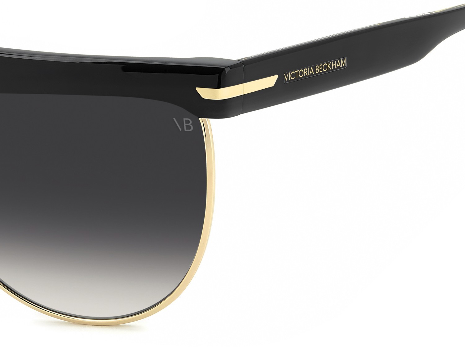Sunglasses Victoria Beckham Vb 7005/S 208879 807 9O color black shape aviator lenses dark grey shaded