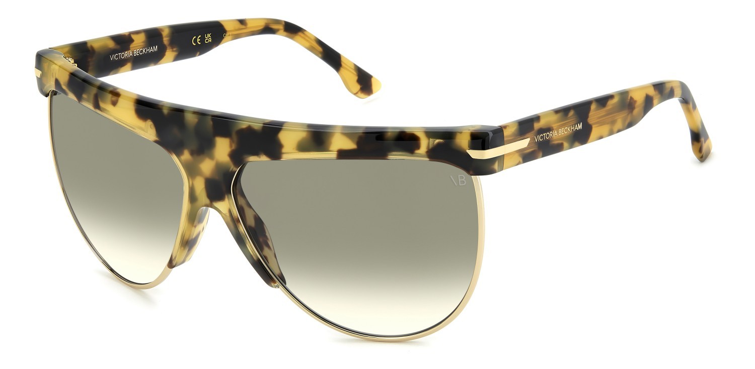 Sunglasses Victoria Beckham Vb 7005/S 208879 EPZ 9K color yellow havana shape aviator lenses green shaded