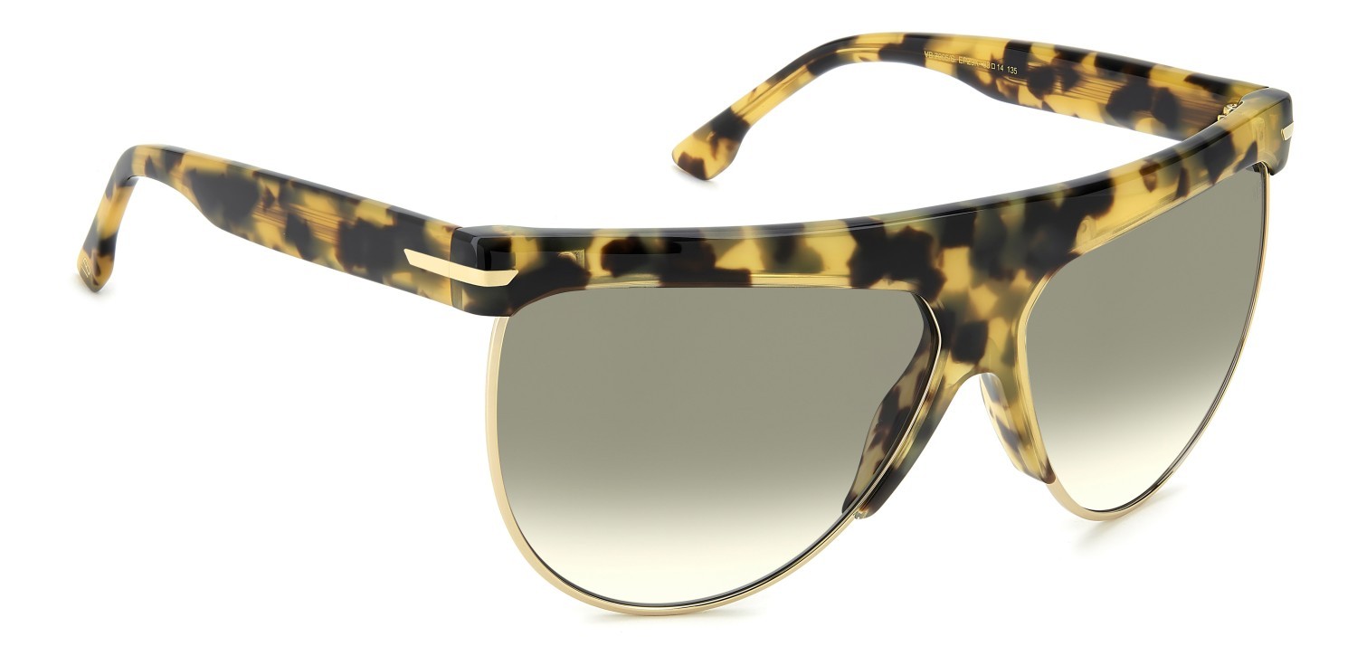 Sunglasses Victoria Beckham Vb 7005/S 208879 EPZ 9K color yellow havana shape aviator lenses green shaded