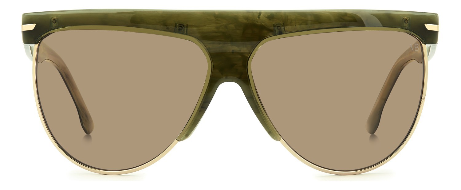 Sunglasses Victoria Beckham Vb 7005/S 208879 JRI 70 color marble green shape aviator lenses brown