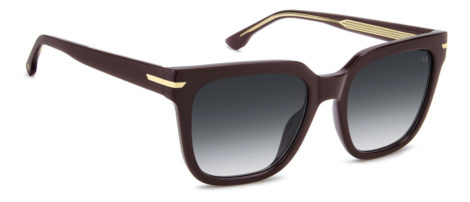 Sunglasses Victoria Beckham Vb 1003/S 208880 LHF 9O color burgundy 2 shape square lenses dark grey shaded