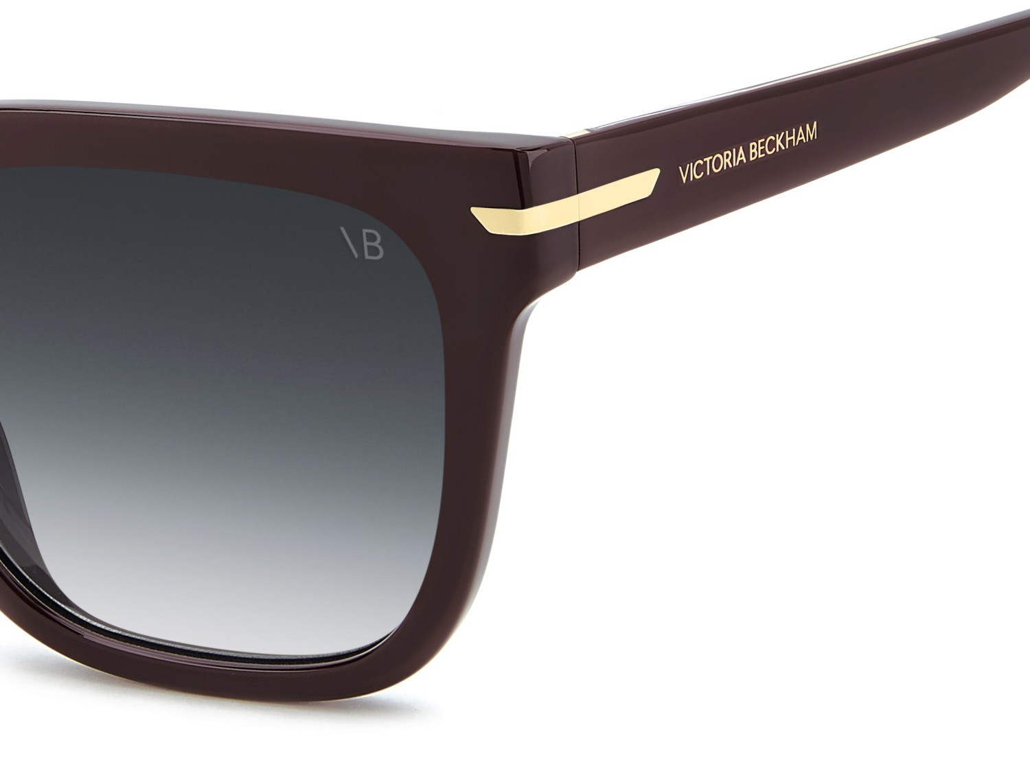 Sunglasses Victoria Beckham Vb 1003/S 208880 LHF 9O color burgundy 2 shape square lenses dark grey shaded