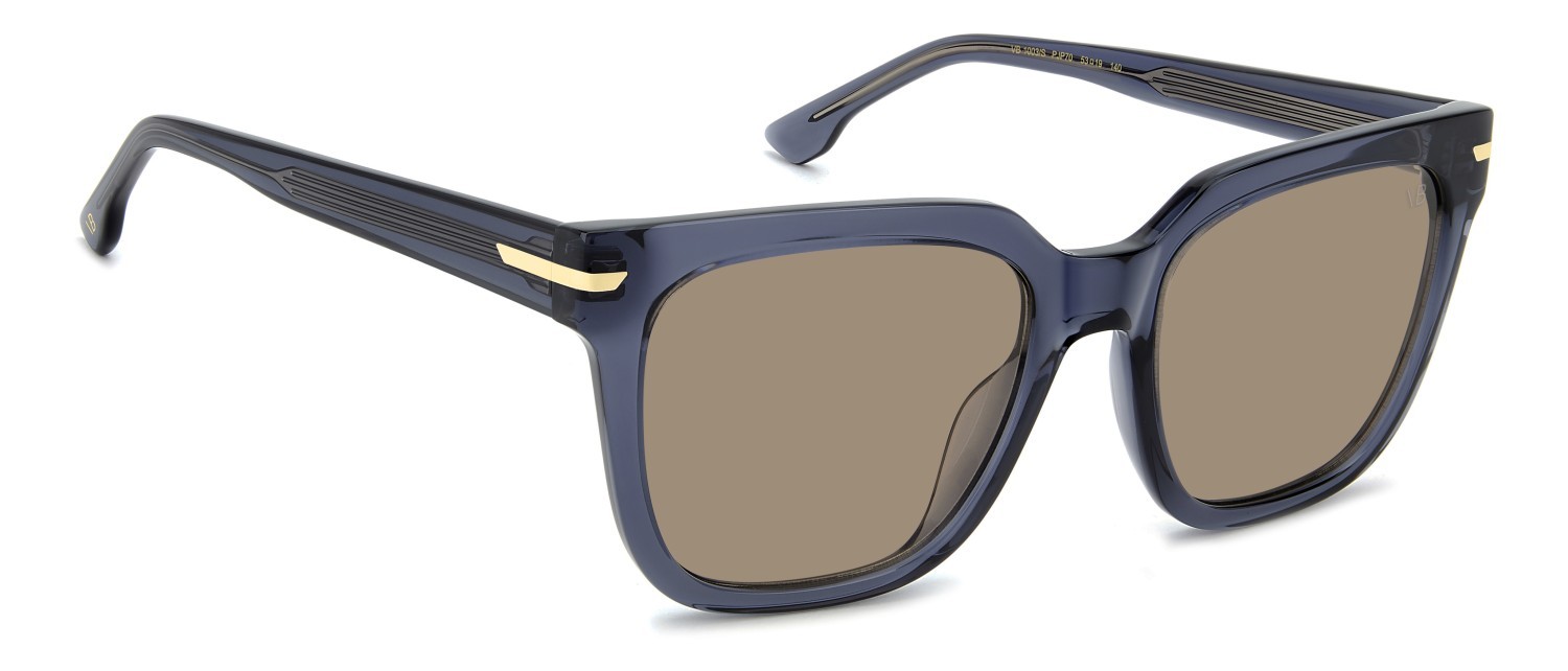 Sunglasses Victoria Beckham Vb 1003/S 208880 PJP 70 color blue shape square lenses brown