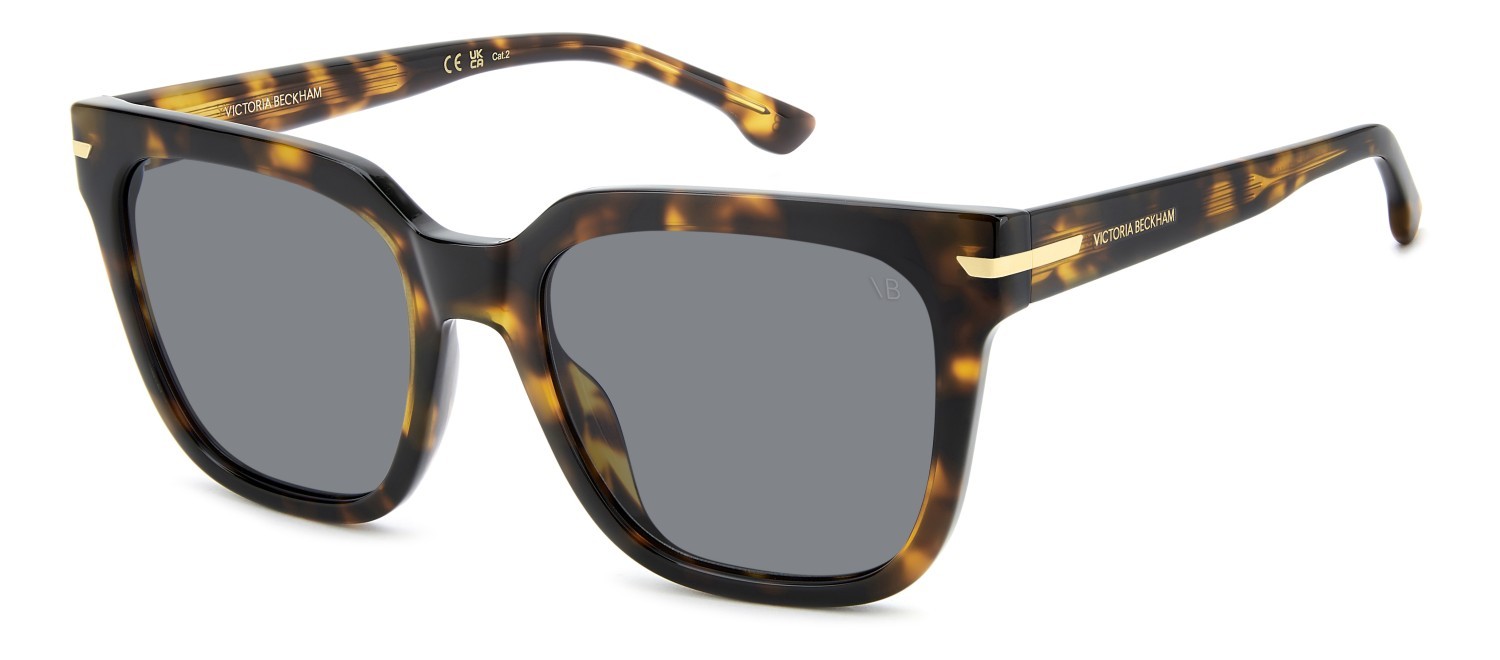 Sunglasses Victoria Beckham Vb 1003/S 208880 WR9 IR color brown havana shape square lenses grey
