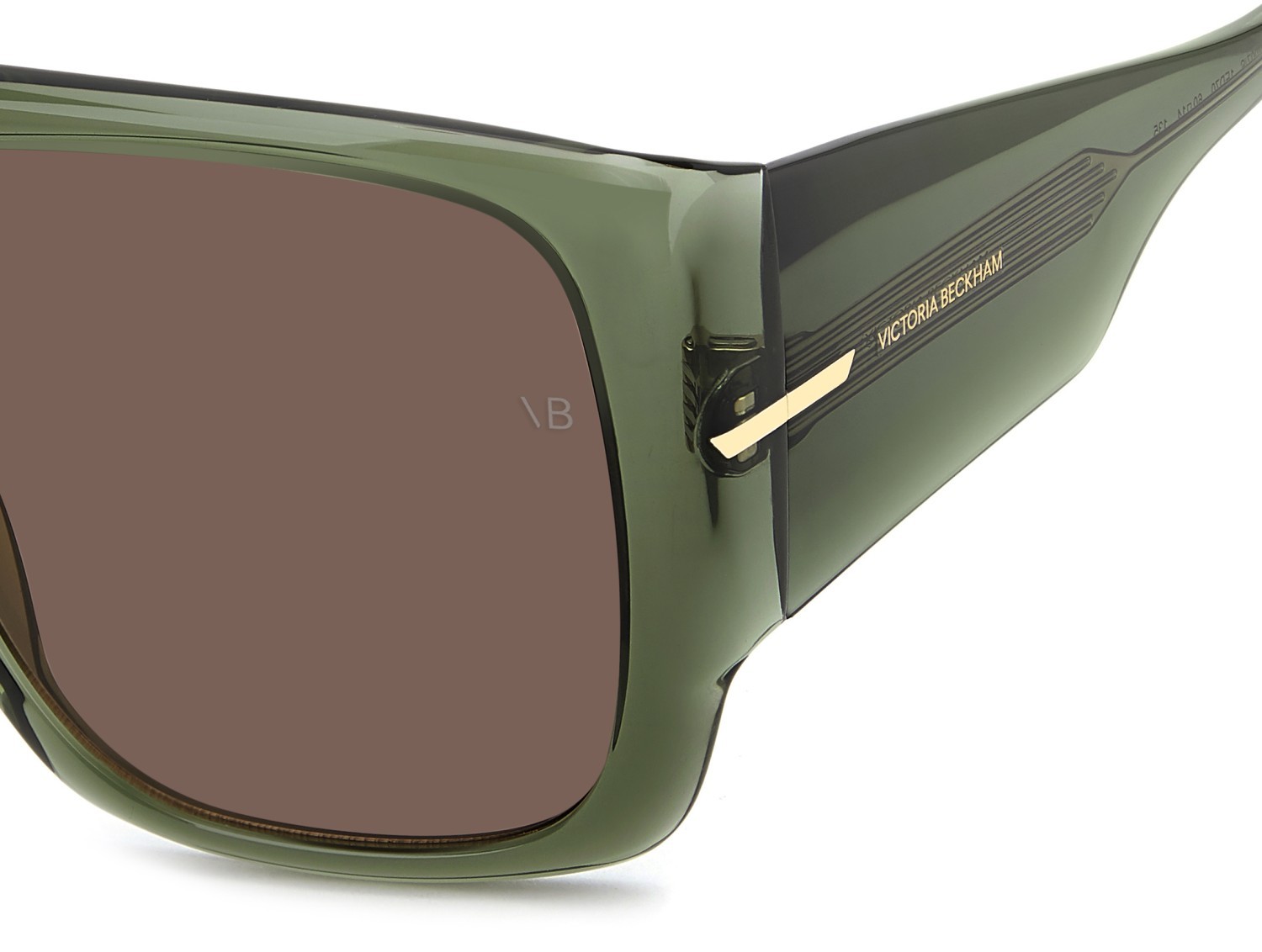 Sunglasses Victoria Beckham Vb 7007/S 208881 1ED 70 color green shape square lenses brown