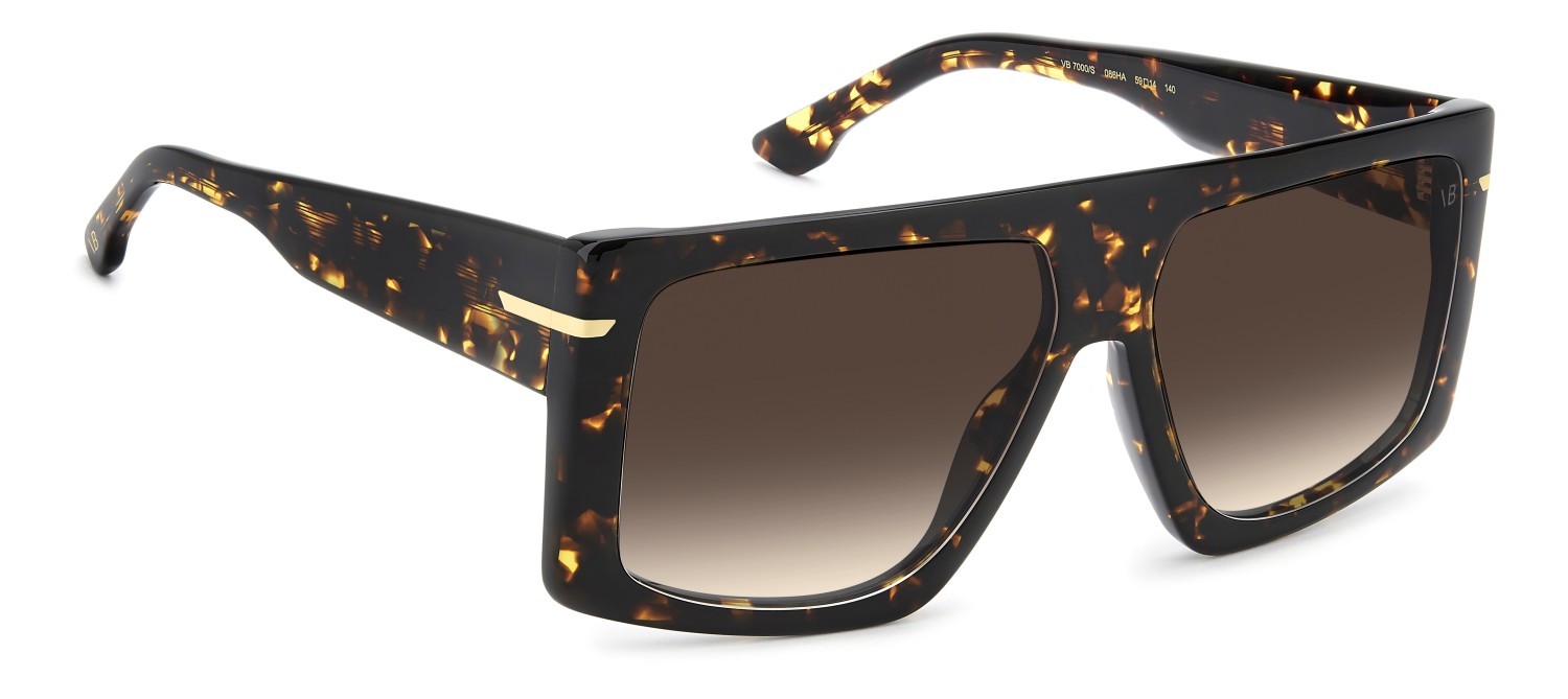 Sunglasses Victoria Beckham Vb 7000/S 208882 086 HA color havana shape rectangle lenses brown shaded