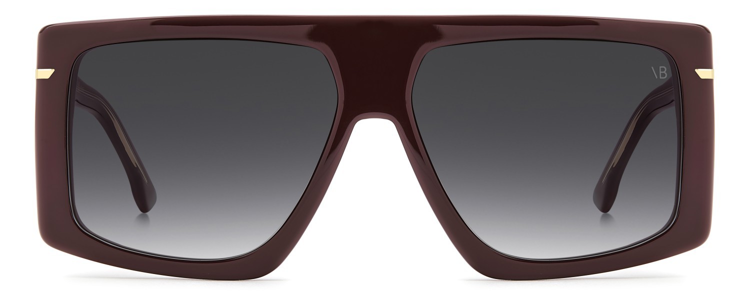 Sunglasses Victoria Beckham Vb 7000/S 208882 LHF 9O color burgundy 2 shape rectangle lenses dark grey shaded