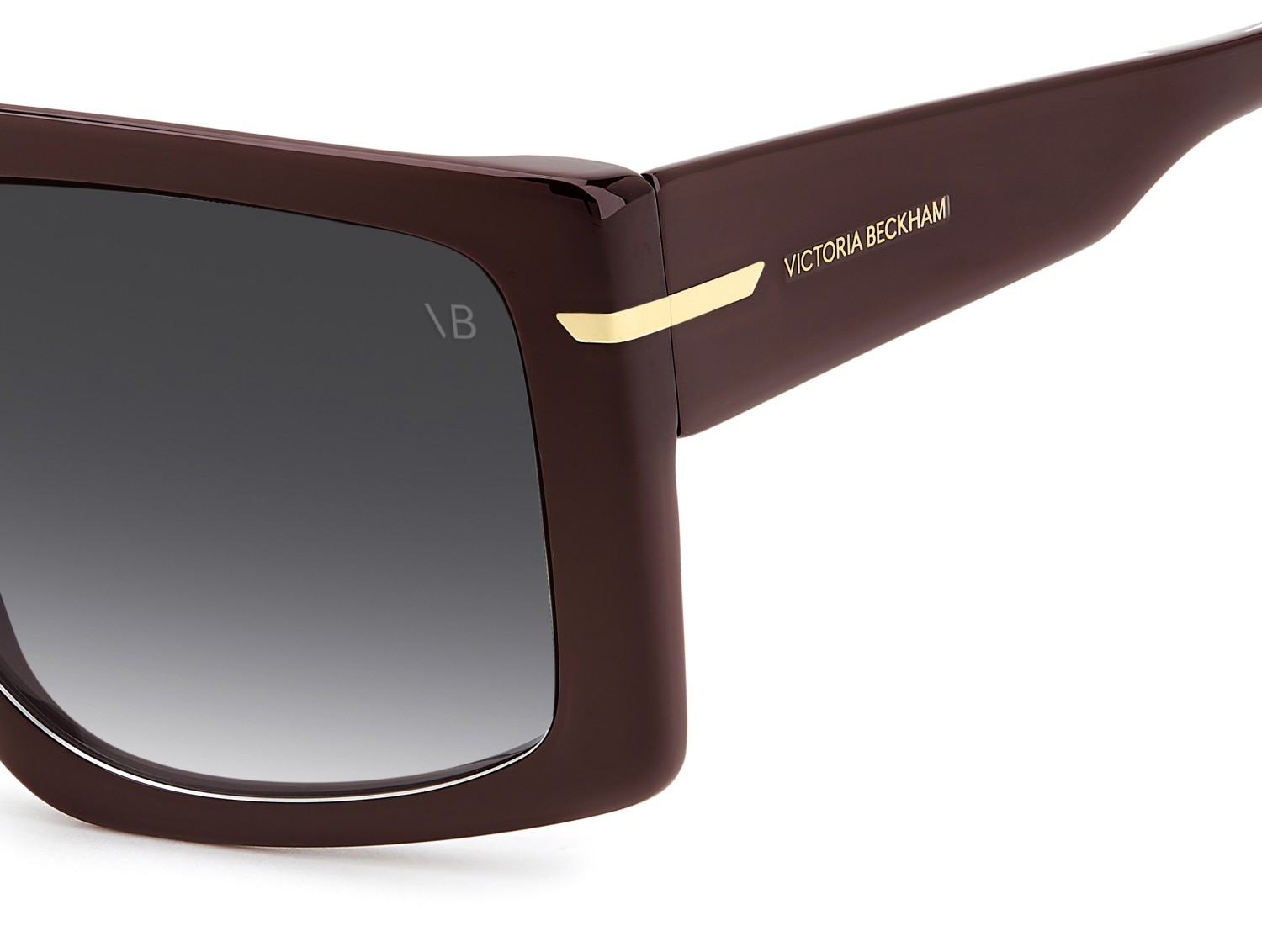 Sunglasses Victoria Beckham Vb 7000/S 208882 LHF 9O color burgundy 2 shape rectangle lenses dark grey shaded