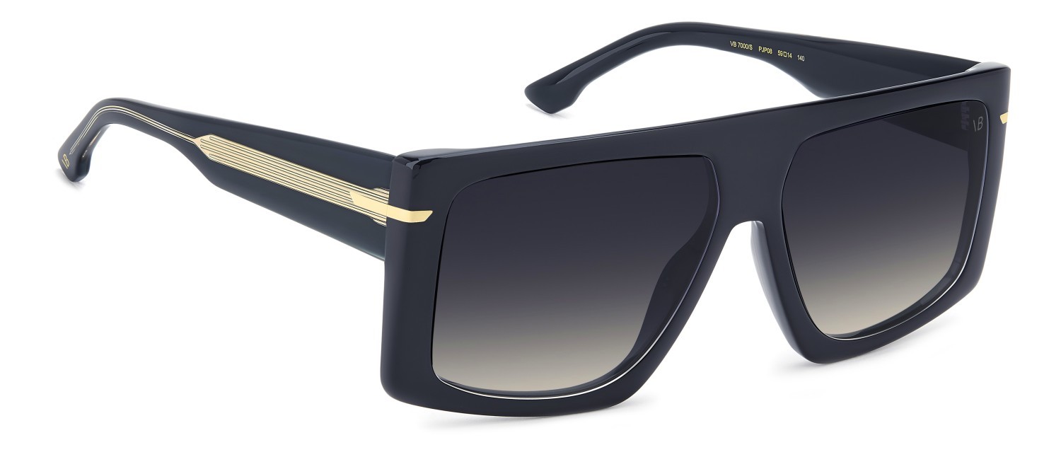Sunglasses Victoria Beckham Vb 7000/S 208882 PJP 08 color blue shape rectangle lenses dk blue shaded