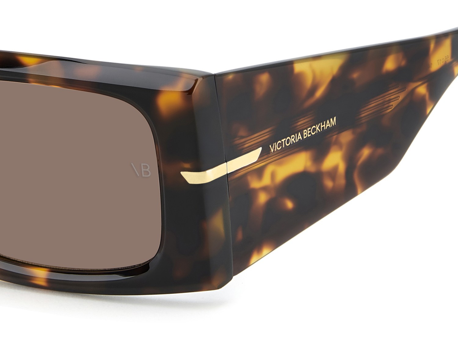 Sunglasses Victoria Beckham Vb 7008/S 208883 WR9 70 color brown havana shape rectangle lenses brown
