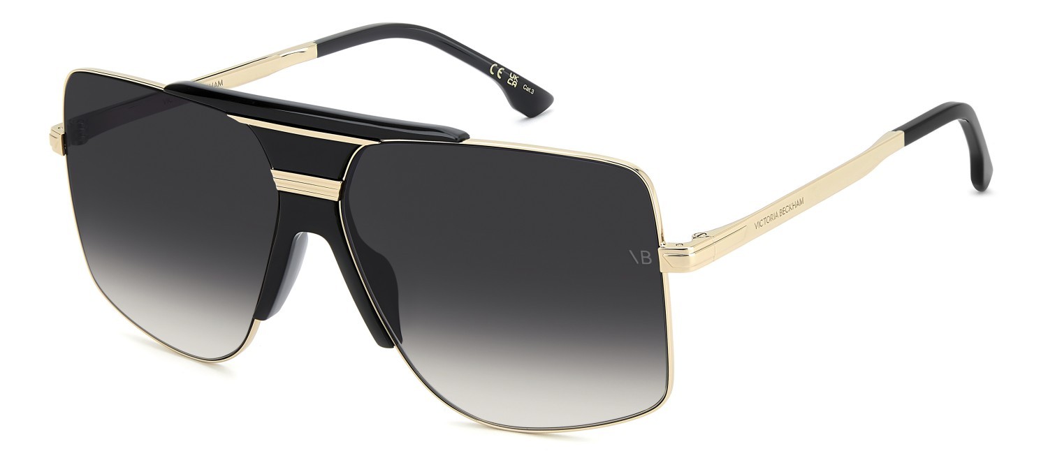 Sunglasses Victoria Beckham Vb 7006/S 208884 2M2 9O color black gold shape square lenses dark grey shaded