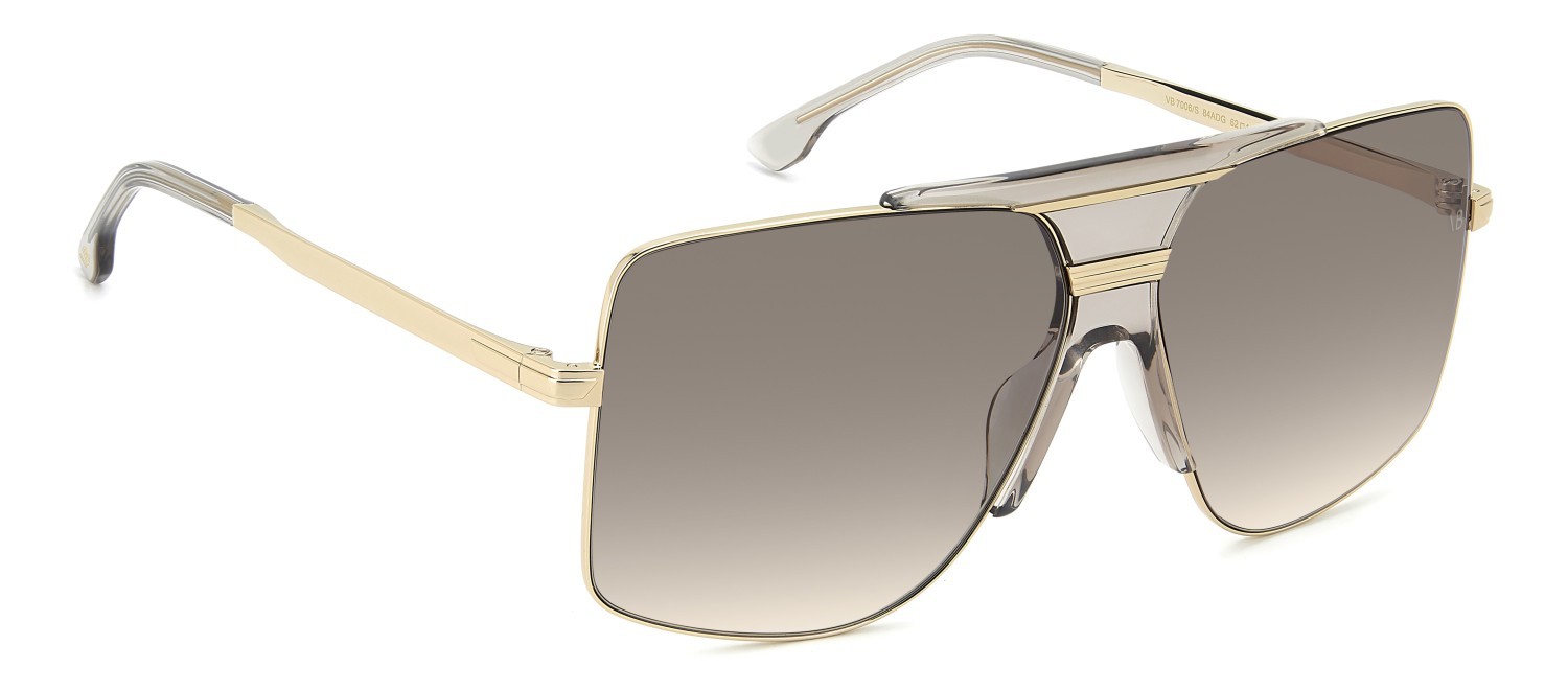 Occhiali da sole Victoria Beckham Vb 7006/S 208884 84A DG colore beige gold forma quadrato lenti violet shaded