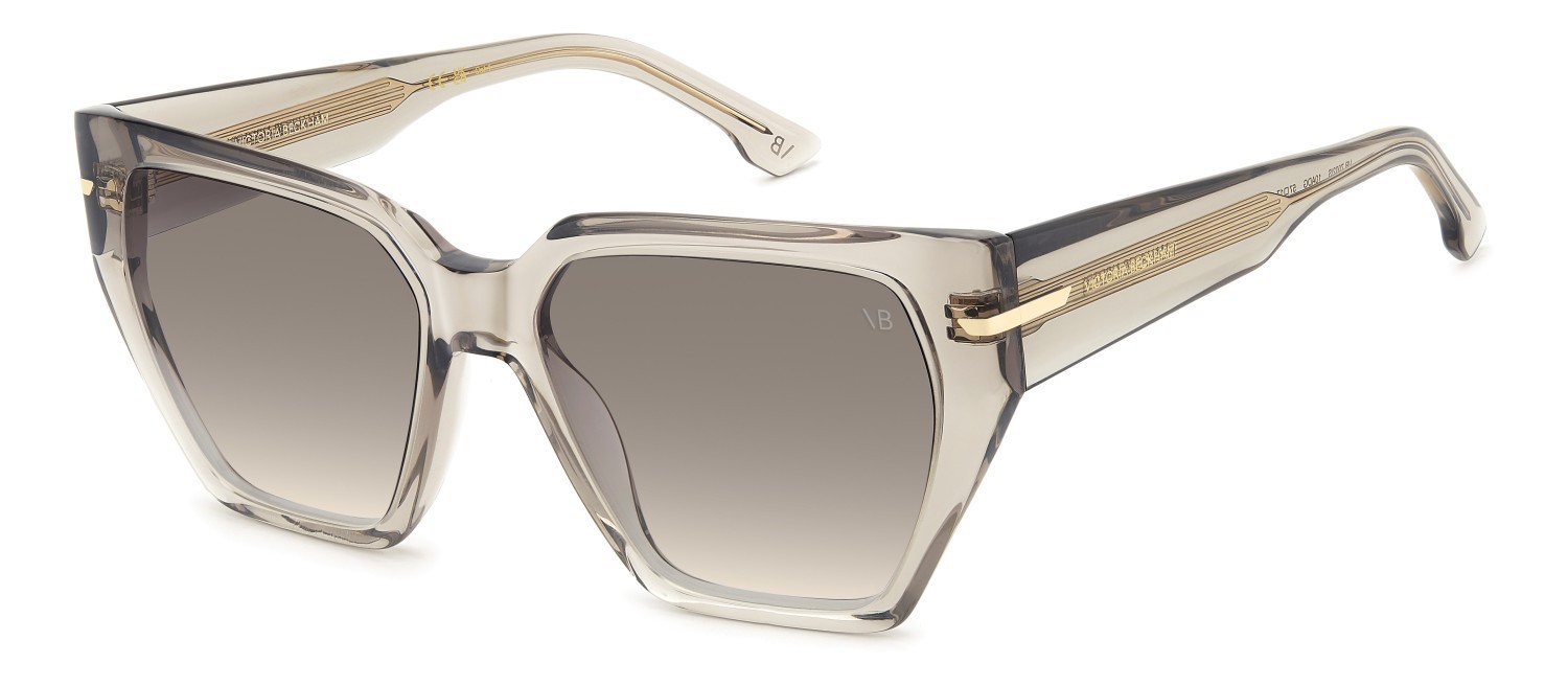 Occhiali da sole Victoria Beckham Vb 7002/S 208885 10A DG colore beige forma quadrato lenti violet shaded
