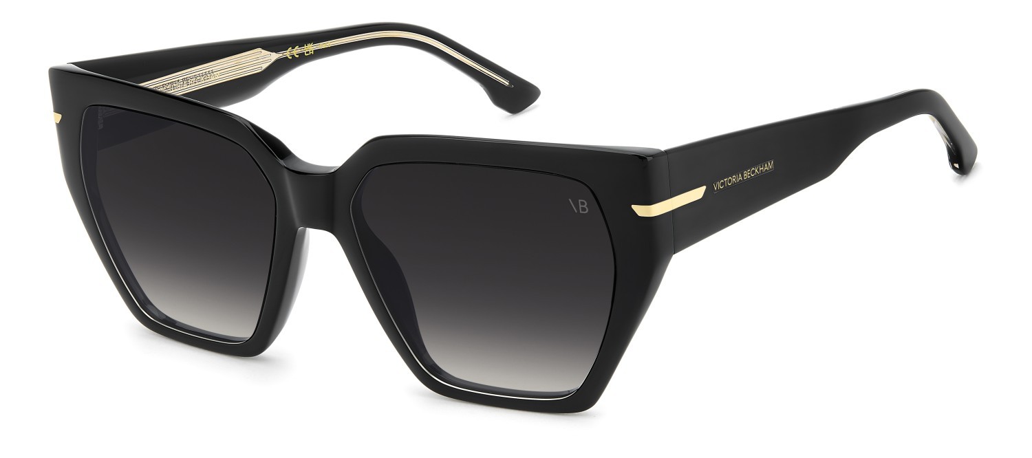 Sunglasses Victoria Beckham Vb 7002/S 208885 807 9O color black shape square lenses dark grey shaded