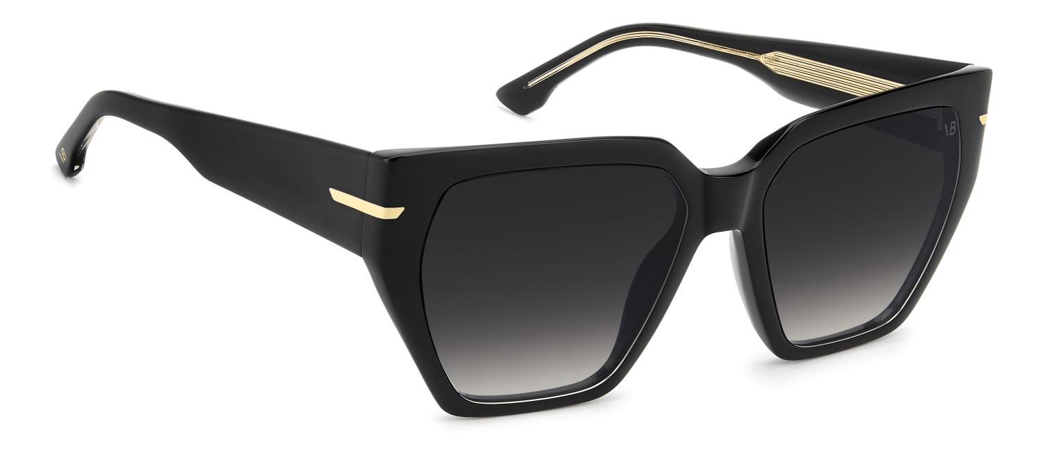 Sunglasses Victoria Beckham Vb 7002/S 208885 807 9O color black shape square lenses dark grey shaded