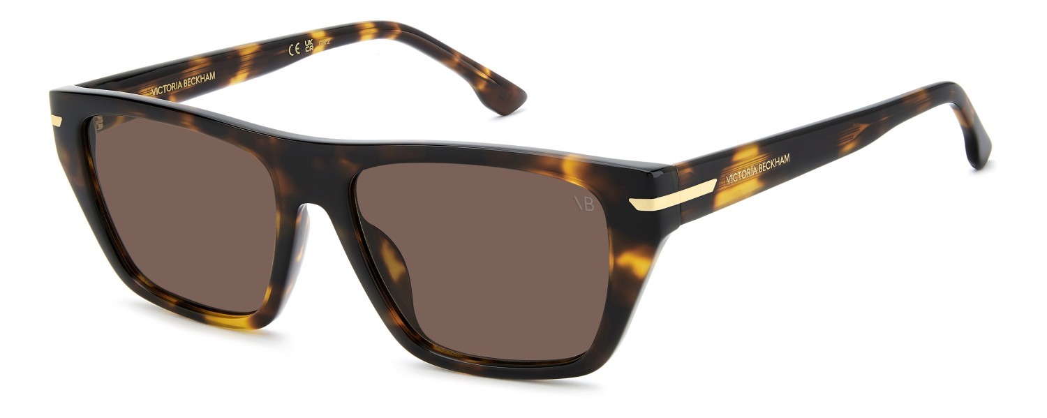 Sunglasses Victoria Beckham Vb 1005/S 208886 WR9 70 color brown havana shape rectangle lenses brown