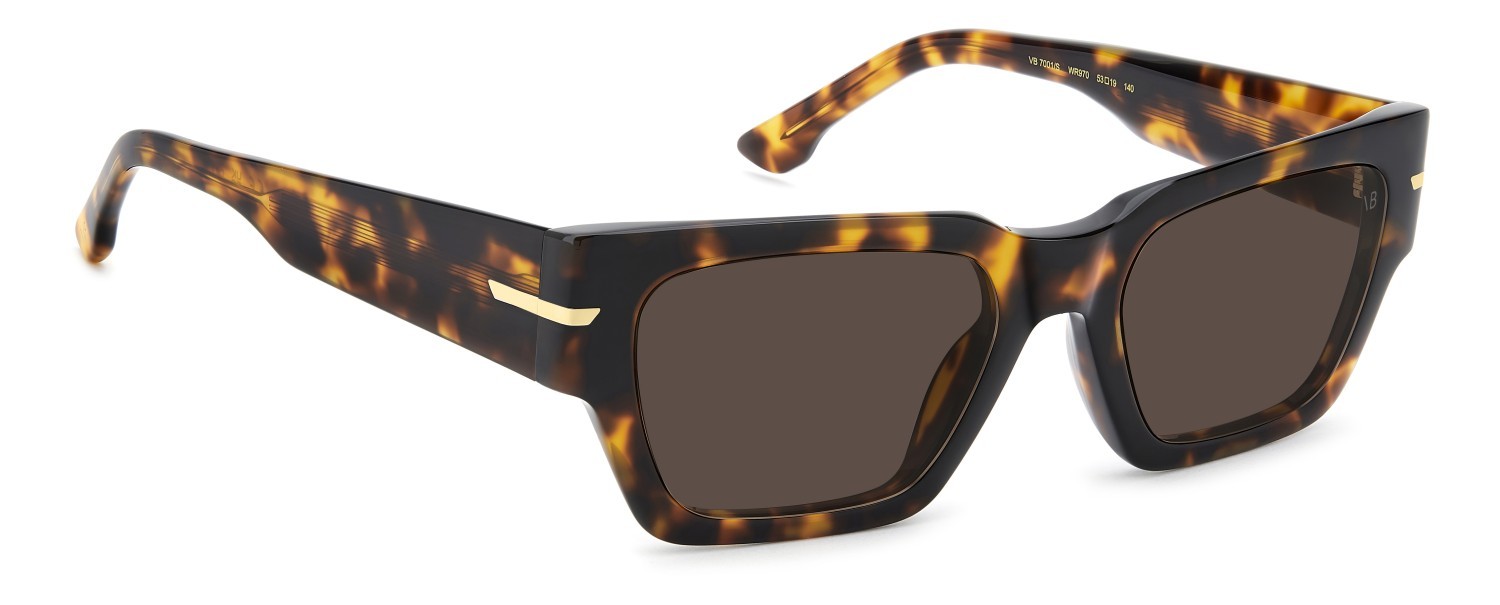 Sunglasses Victoria Beckham Vb 7001/S 208887 WR9 70 color brown havana shape square lenses brown