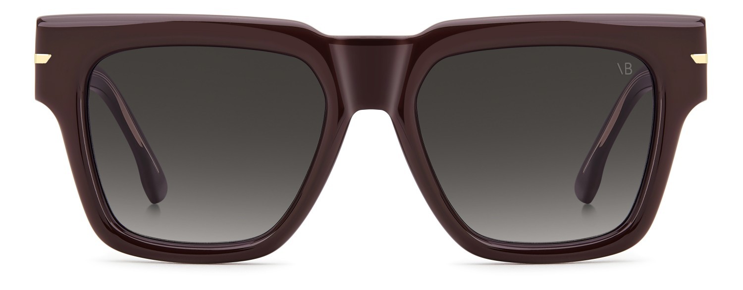 Sunglasses Victoria Beckham Vb 7004/S 208888 LHF 9O color burgundy 2 shape square lenses dark grey shaded